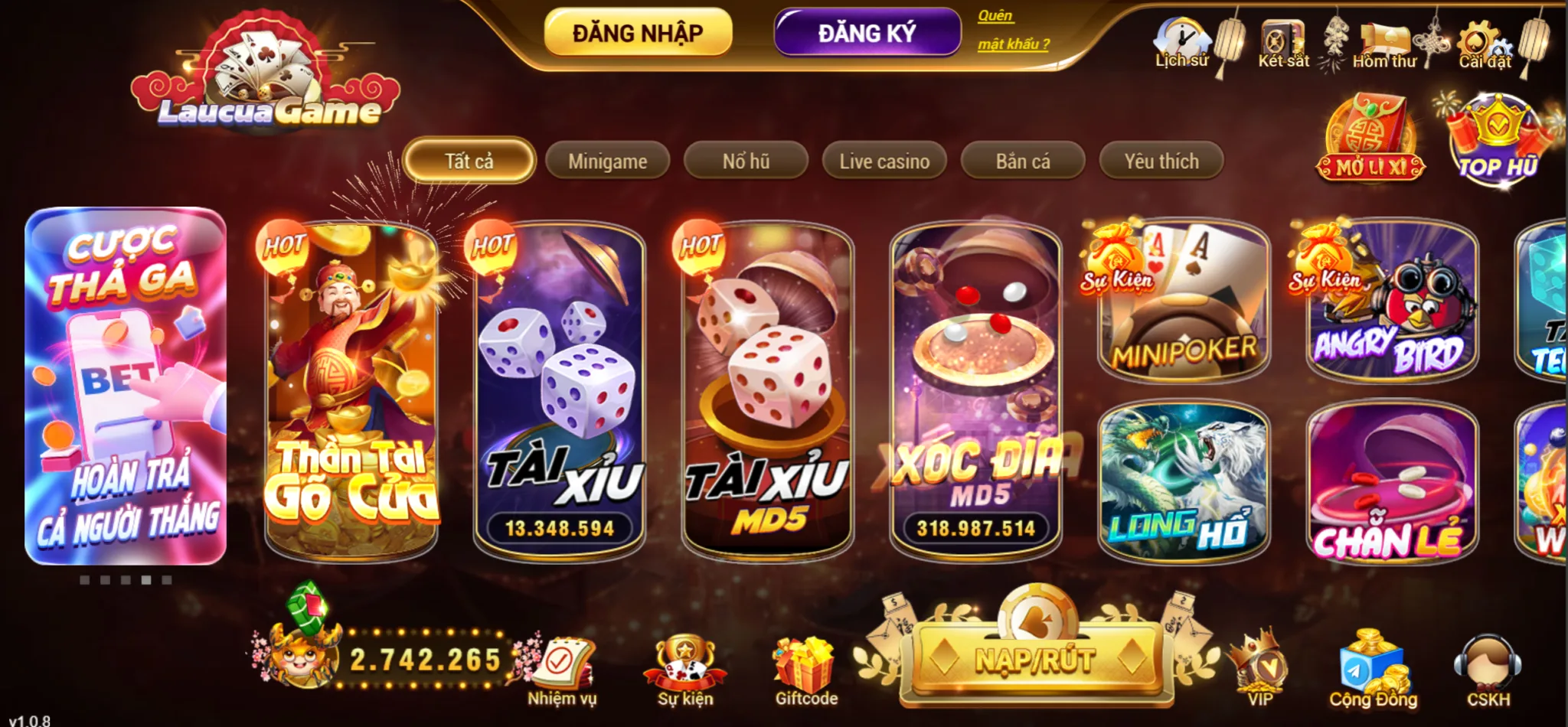 Giới thiệu laucuagame - cổng game đổi thưởng uy tín