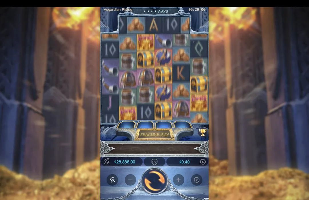 Ảnh giao diện chính game Asgardian Rising (slot PG) chơi tại LC79