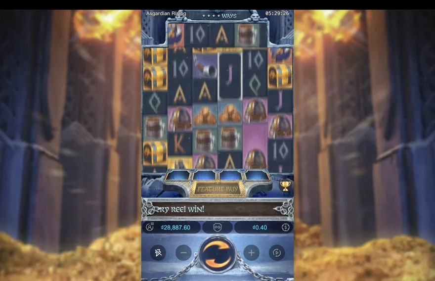 Ảnh màn hình gameplay game Asgardian Rising (slot PG) chơi tại LC79