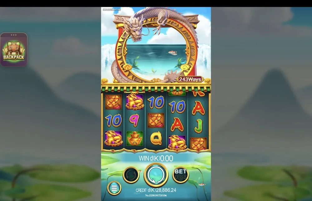Ảnh màn hình gameplay game Dragons Gate (slot JDB) chơi tại LC79