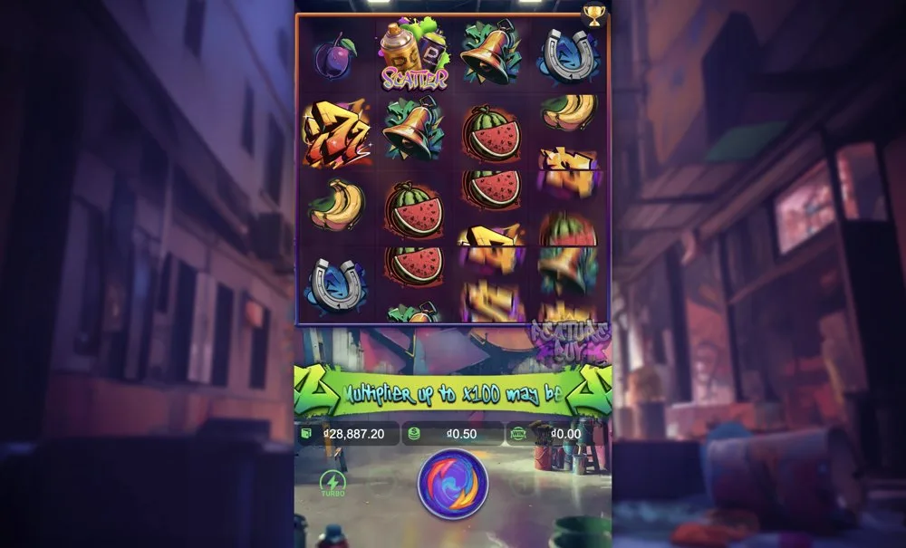 Ảnh màn hình gameplay game Graffiti Rush (slot PG) chơi tại LC79