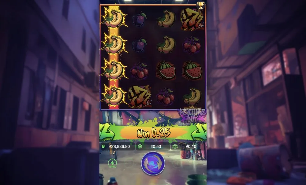 Ảnh bảng biểu tượng & tính năng game Graffiti Rush (slot PG) chơi tại LC79