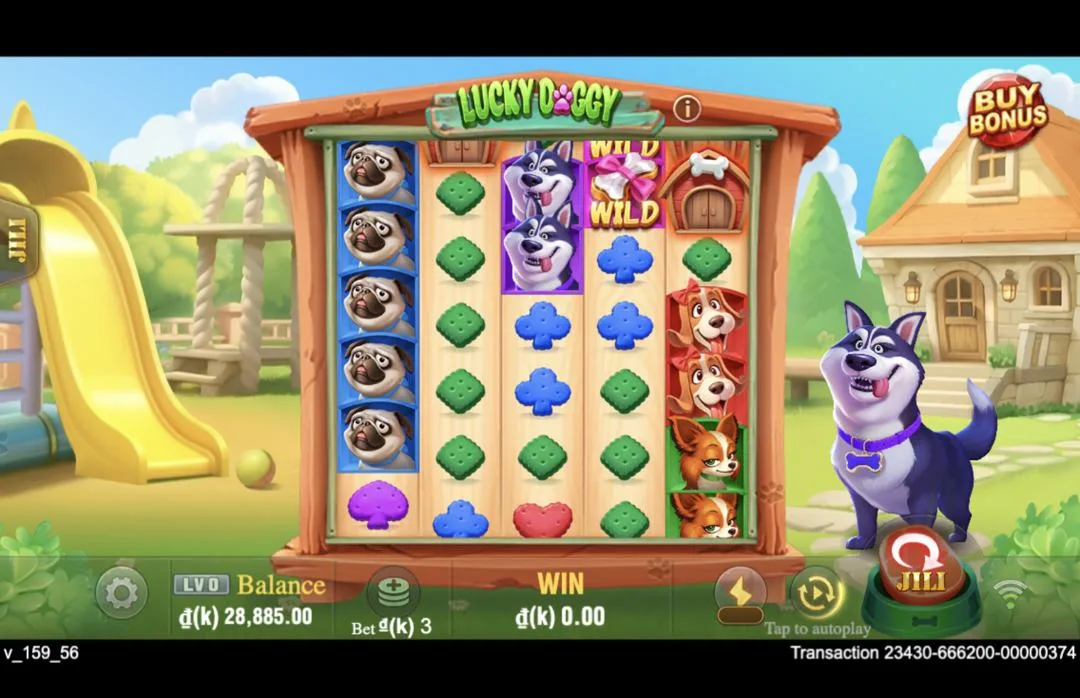 Ảnh giao diện chính game Lucky Doggy (slot JILI) chơi tại LC79