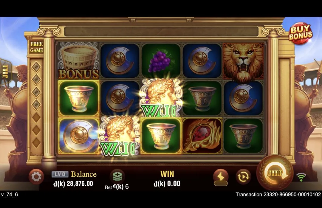 Ảnh giao diện chính game RomaX (slot JILI) chơi tại LC79