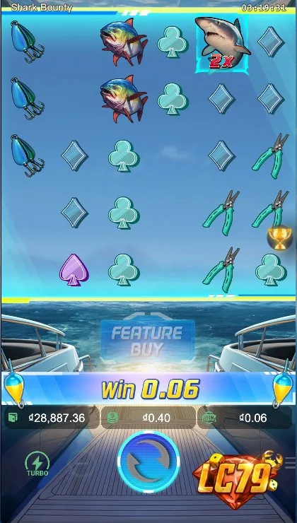 Ảnh giao diện chính game Shark Bounty (slot PG) chơi tại LC79