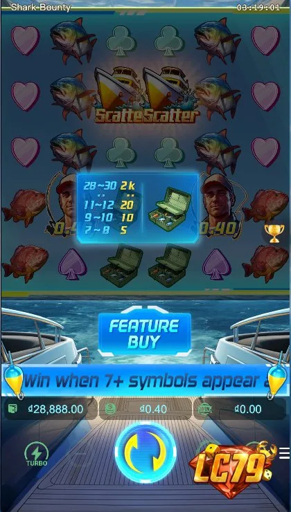 Ảnh bảng biểu tượng & tính năng game Shark Bounty (slot PG) chơi tại LC79