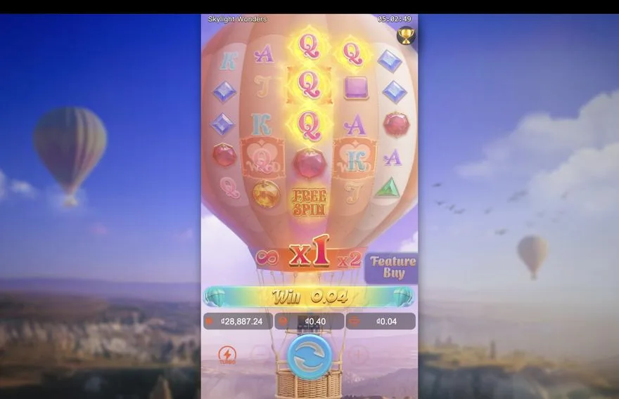 Ảnh màn hình gameplay game Skylight Wonders (slot PG) chơi tại LC79