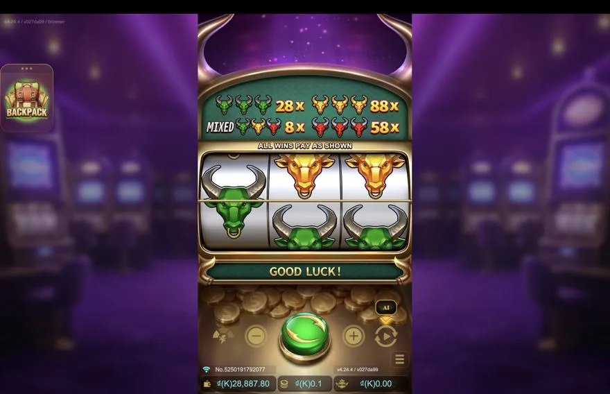 Ảnh màn hình gameplay game Super Niubi (slot JDB) chơi tại LC79