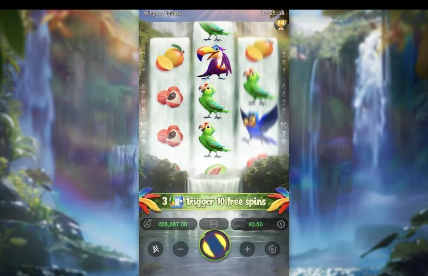 Ảnh màn hình gameplay game Wings of Iguazu (slot PG) chơi tại LC79