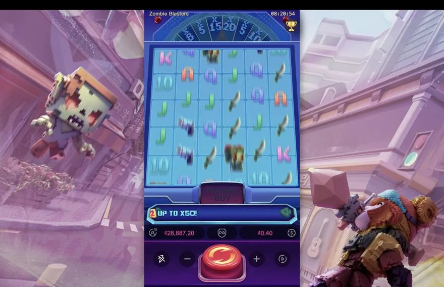 Ảnh bảng biểu tượng & tính năng game Zombie Blasters (slot PG) chơi tại LC79