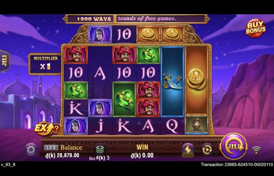 Ảnh bảng biểu tượng & tính năng game Alibaba (slot JILI) chơi tại LC79