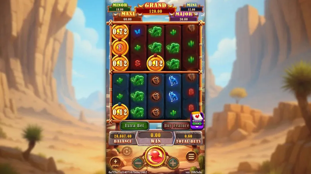Ảnh giao diện chính game BUFFALO WAYS (slot FC) chơi tại LC79