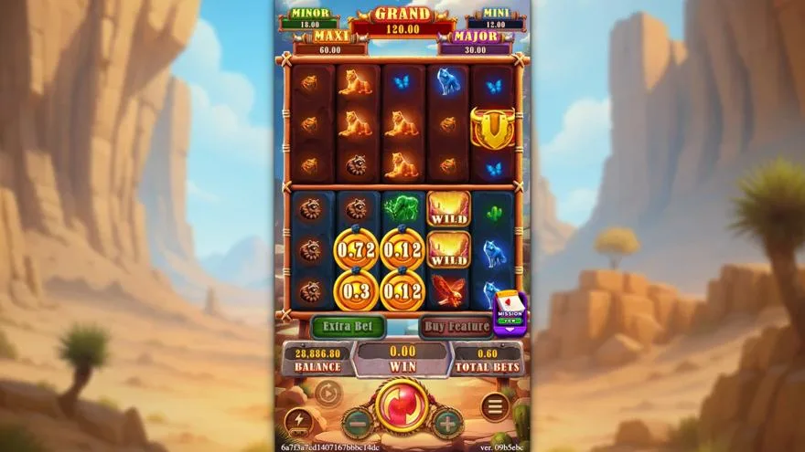 Ảnh màn hình gameplay game BUFFALO WAYS (slot FC) chơi tại Laucuagame