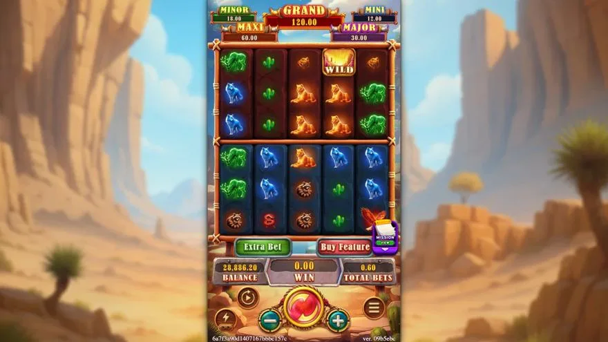 Ảnh bảng biểu tượng & tính năng game BUFFALO WAYS (slot FC) chơi tại Laucuagame