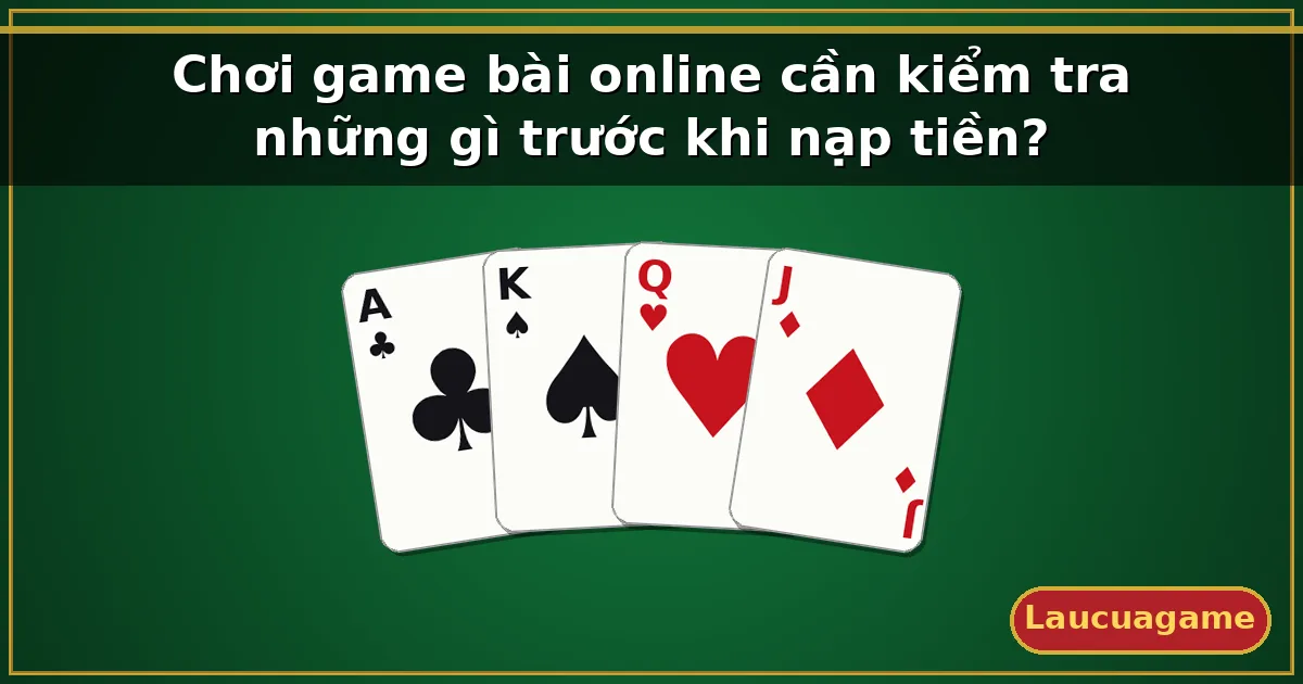 Chơi game bài online cần kiểm tra những gì trước khi nạp tiền? — Laucuagame