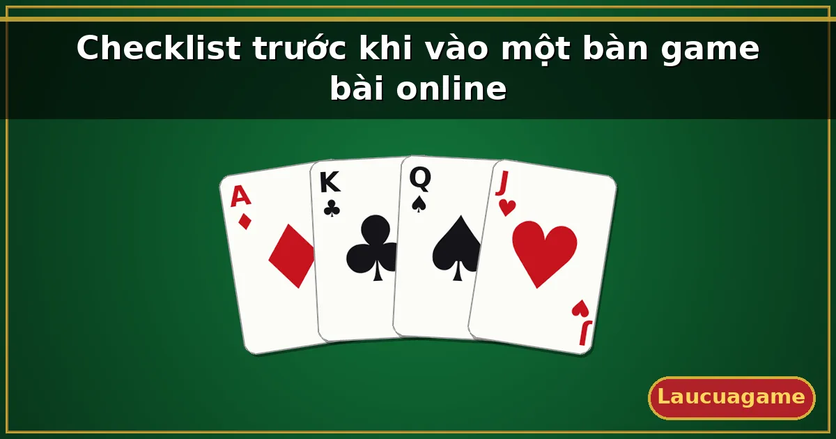 Checklist trước khi vào một bàn game bài online — Laucuagame