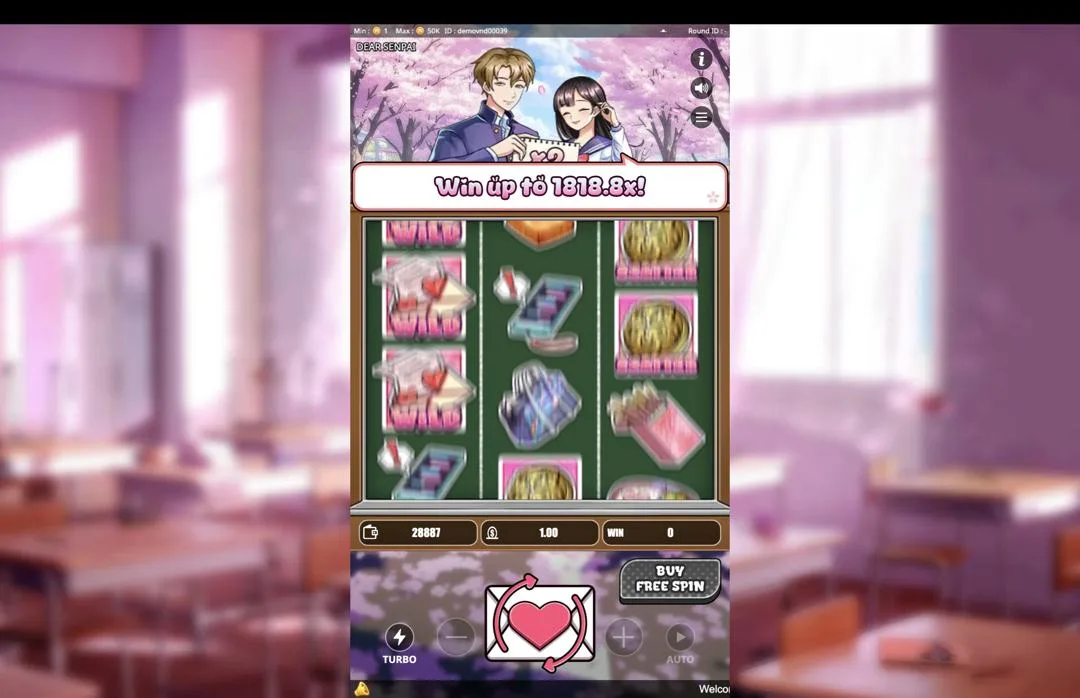 Ảnh giao diện chính game Dear Senpai (Kingmidas #KM-SLOT-020) (slot) chơi tại LC79