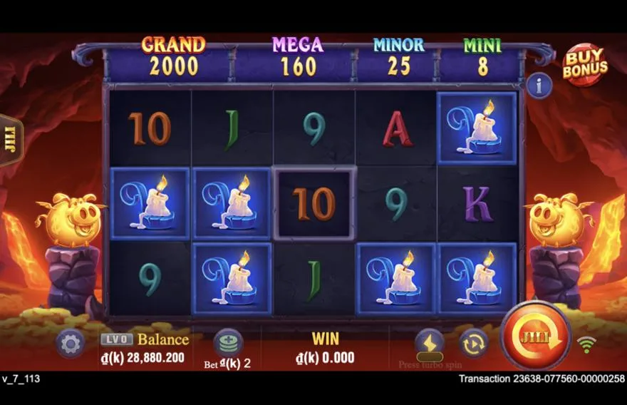 Ảnh màn hình gameplay game Devil Fire (slot JILI) chơi tại LC79