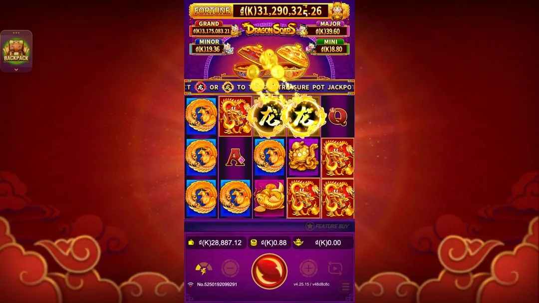 Ảnh giao diện chính game Dragon Soar (slot JDB) chơi tại LC79