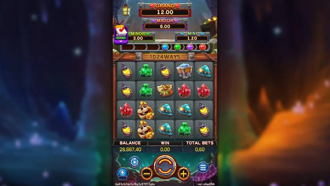 Ảnh giao diện chính game GOLD RUSH (slot FC) chơi tại LC79