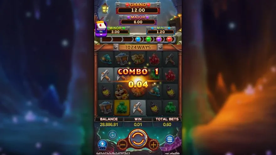 Ảnh màn hình gameplay game GOLD RUSH (slot FC) chơi tại Laucuagame