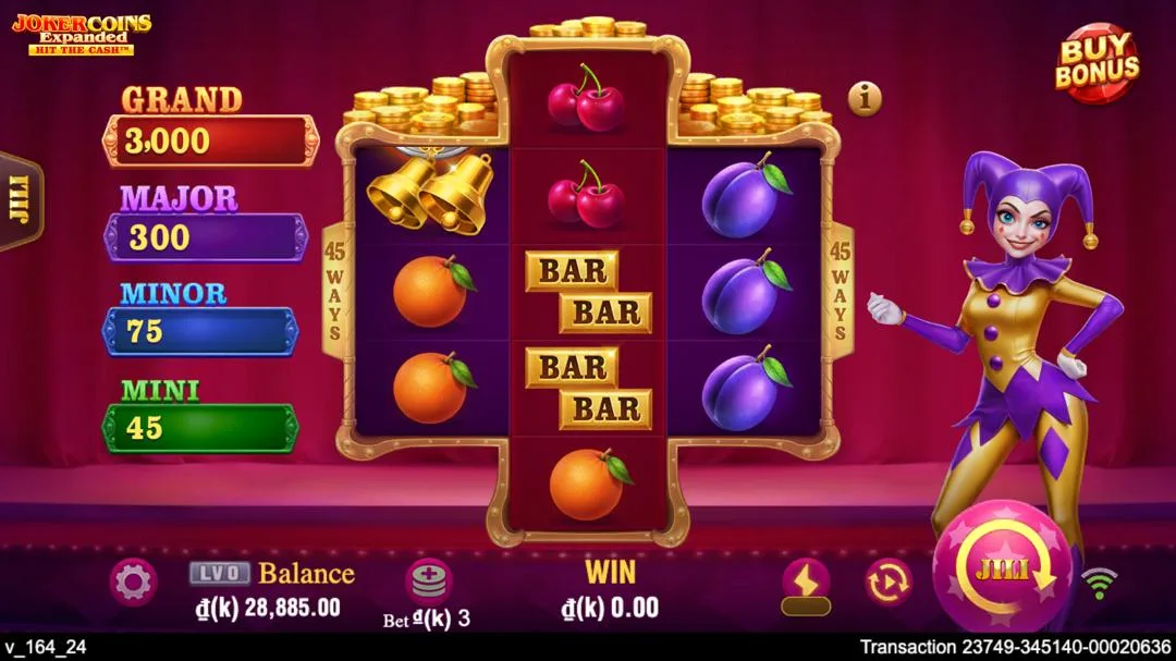 Ảnh giao diện chính game Joker Coins Expanded (slot JILI) chơi tại LC79