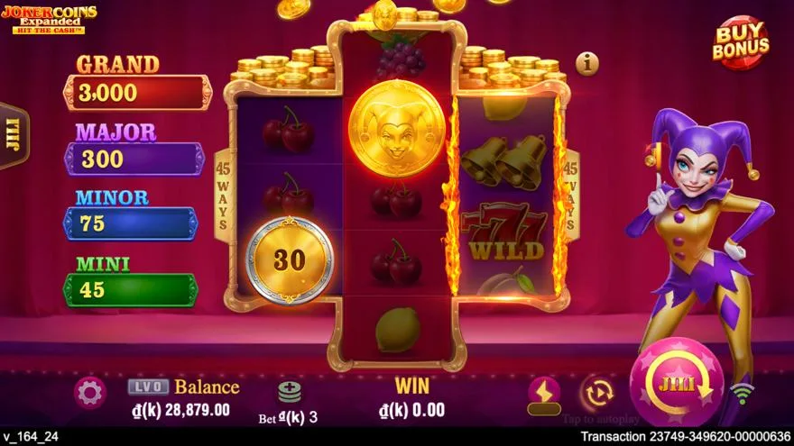 Ảnh bảng biểu tượng & tính năng game Joker Coins Expanded (slot JILI) chơi tại Laucuagame