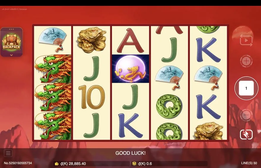 Ảnh màn hình gameplay game Lucky Dragons (slot JDB) chơi tại Laucuagame
