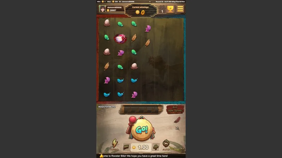 Ảnh giao diện chính game Rooster Blitz (Kingmidas #KM-SLOT-005) (slot) chơi tại LC79