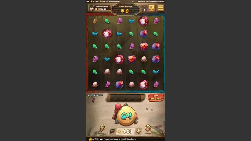 Ảnh màn hình gameplay game Rooster Blitz (Kingmidas #) (slot) chơi tại Laucuagame