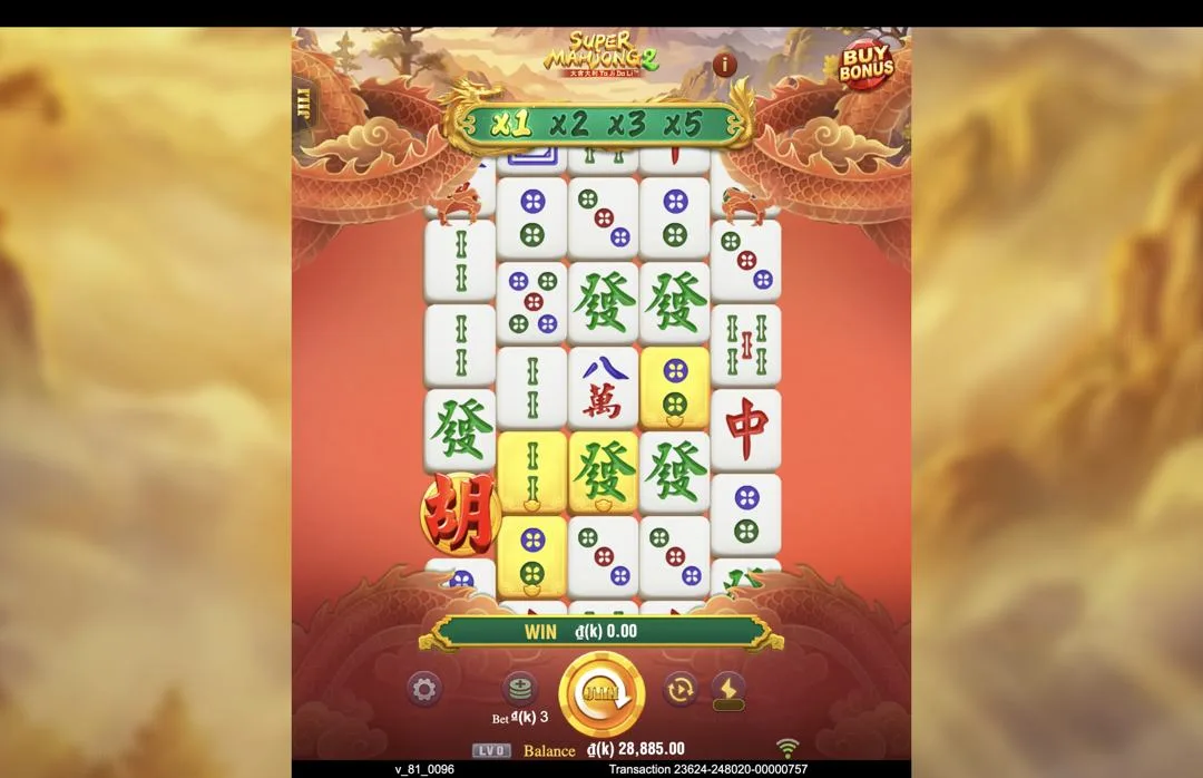 Ảnh giao diện chính game SUPER MAHJONG 2 (slot JILI) chơi tại LC79
