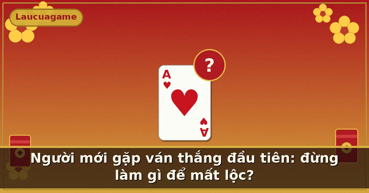 Người mới gặp ván thắng đầu tiên: đừng làm gì để mất lộc? — Laucuagame