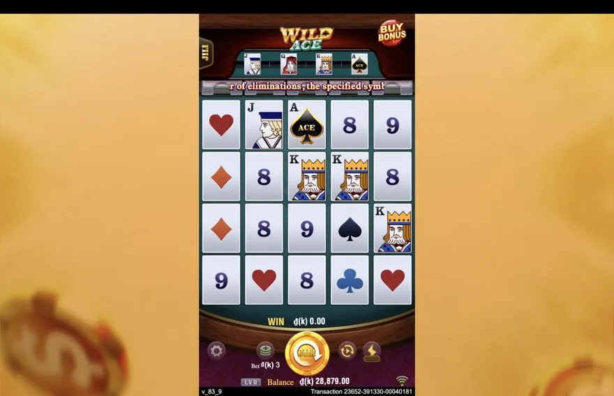 Ảnh bảng biểu tượng & tính năng game Wild Ace (slot JILI) chơi tại Laucuagame