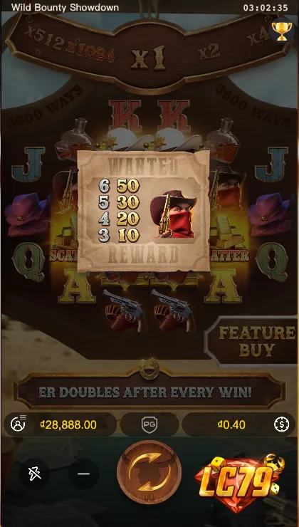 vong-quay Wild Bounty Showdown tại Laucuagame