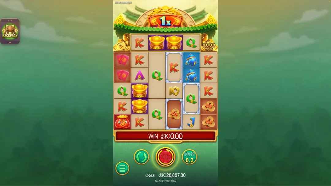 Ảnh giao diện chính game CaiShen Coming (slot DRAGOONSOFT) chơi tại Laucuagame
