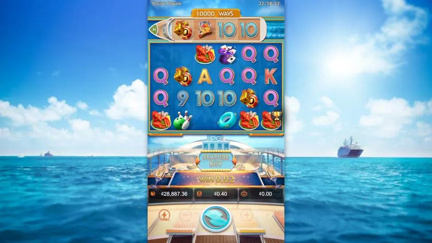 Ảnh màn hình gameplay game Cruise Royale (slot PG) chơi tại Laucuagame