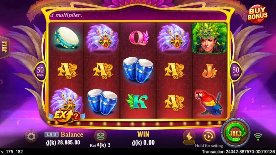 Ảnh màn hình gameplay game Samba (slot JILI) chơi tại Laucuagame