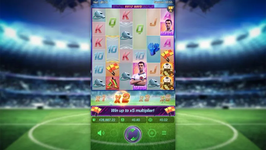 Ảnh màn hình gameplay game so sánh ultimate striker lc79 (slot) chơi tại LC79