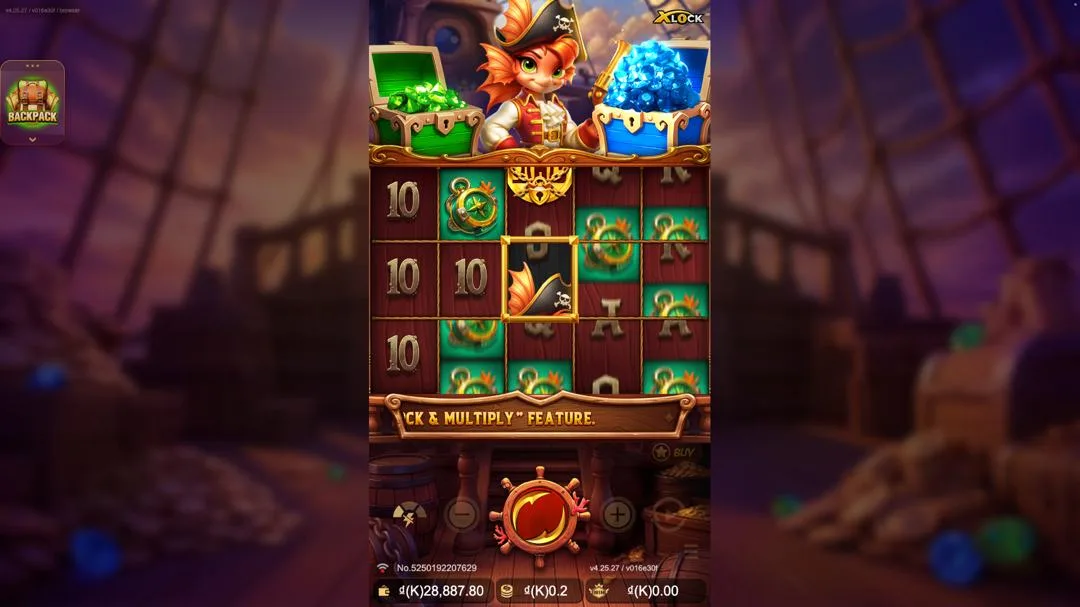 Ảnh giao diện chính game Voyage of Daring Queen X-Lock (slot JDB) chơi tại LC79