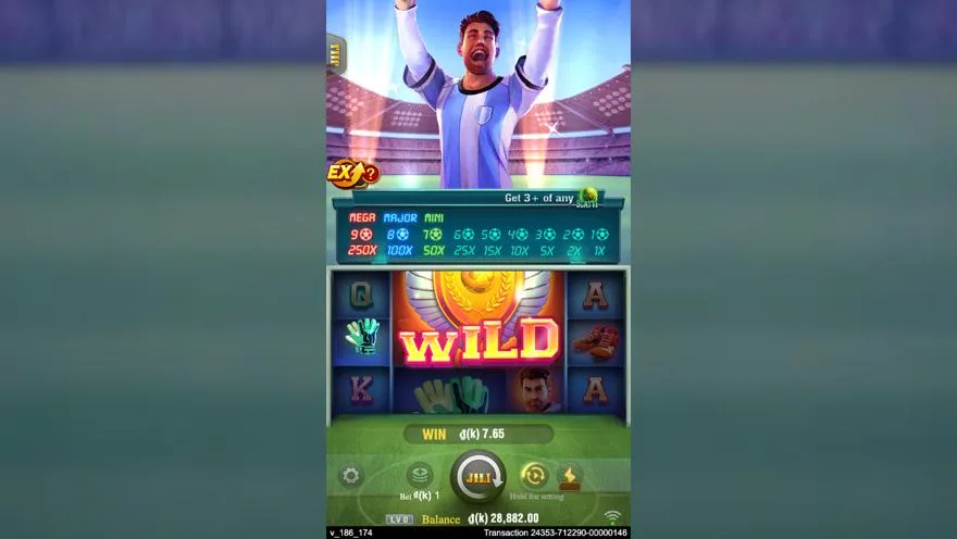 Ảnh màn hình gameplay game World Cup (slot JILI) chơi tại LC79