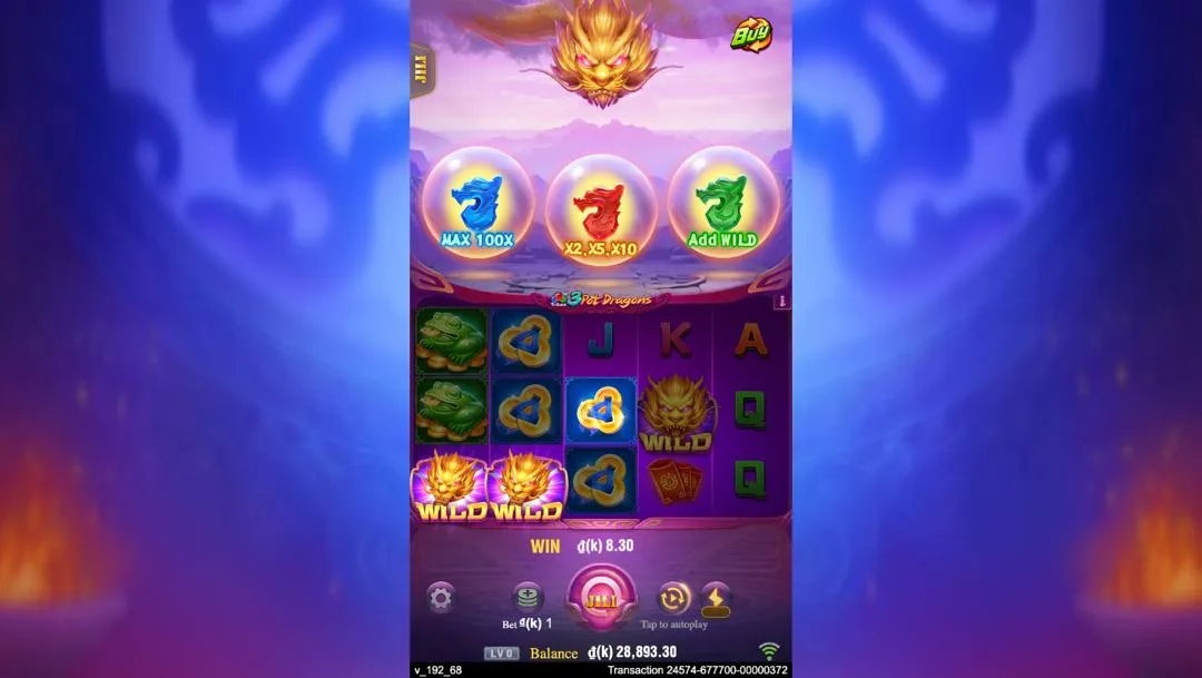 Ảnh giao diện chính game 3 Pot Dragons (slot JILI) chơi tại Laucuagame