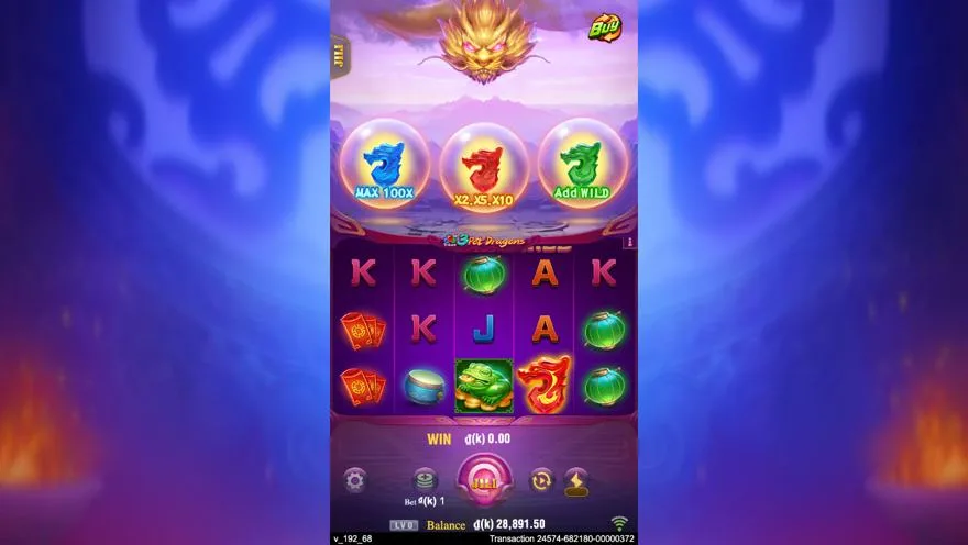 Ảnh bảng biểu tượng & tính năng game 3 Pot Dragons (slot JILI) chơi tại Laucuagame