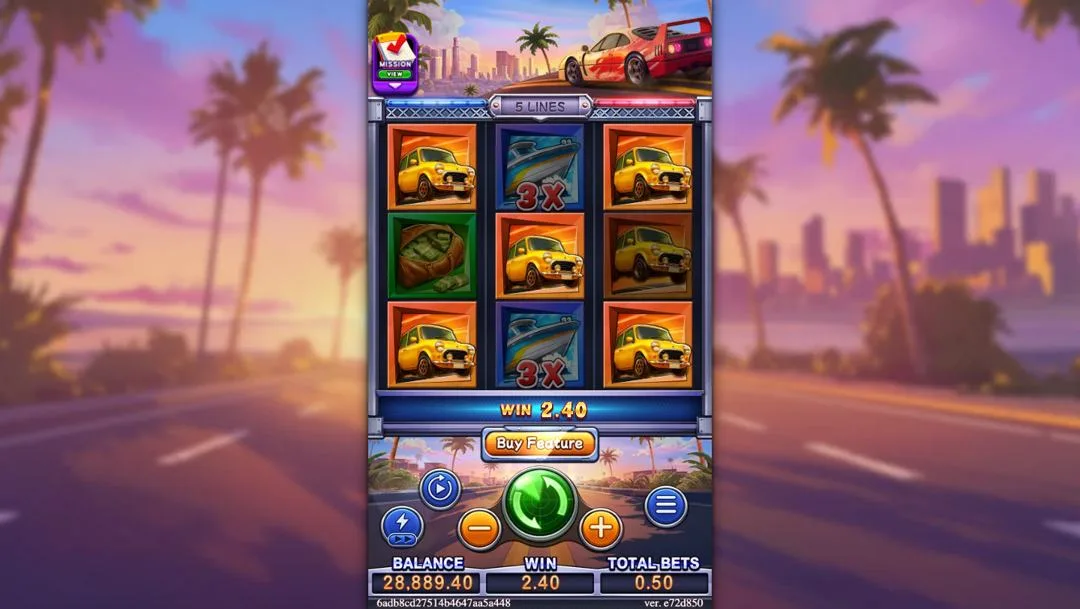 Ảnh giao diện chính game BAD RICH WOLF (slot FC) chơi tại Laucuagame