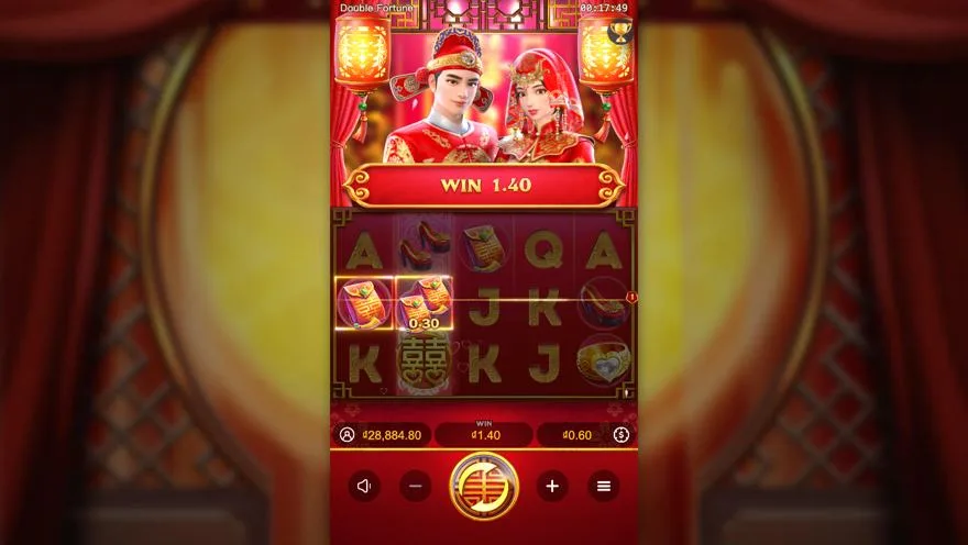 Ảnh màn hình gameplay game Double Fortune (slot PG) chơi tại Laucuagame