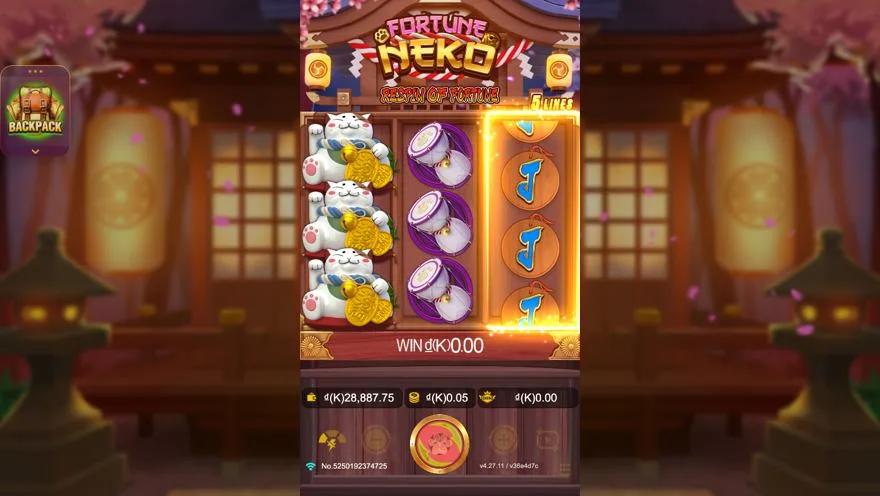 Ảnh bảng biểu tượng & tính năng game FortuneNeko (slot JDB) chơi tại LC79