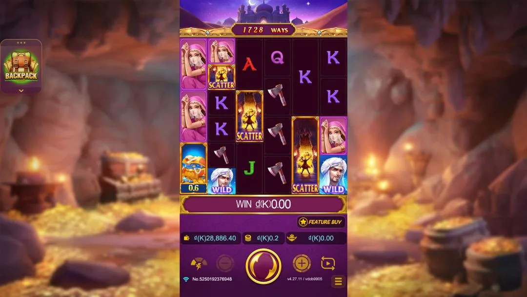 Ảnh giao diện chính game Open Sesame Mega (slot JDB) chơi tại LC79