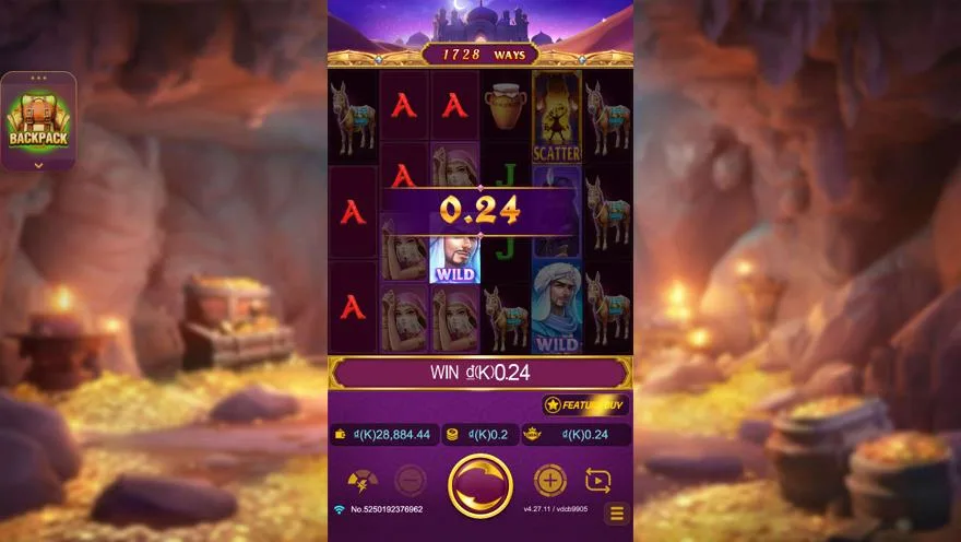 Ảnh màn hình gameplay game Open Sesame Mega (slot JDB) chơi tại LC79