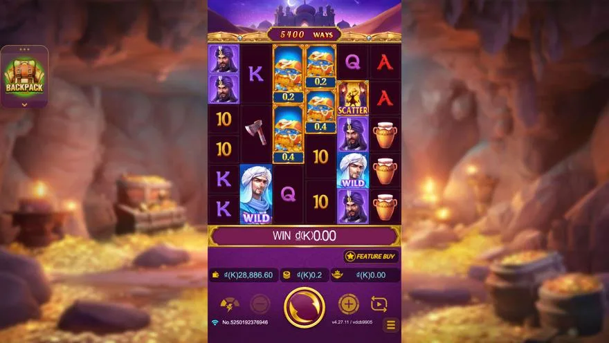 Ảnh bảng biểu tượng & tính năng game Open Sesame Mega (slot JDB) chơi tại LC79