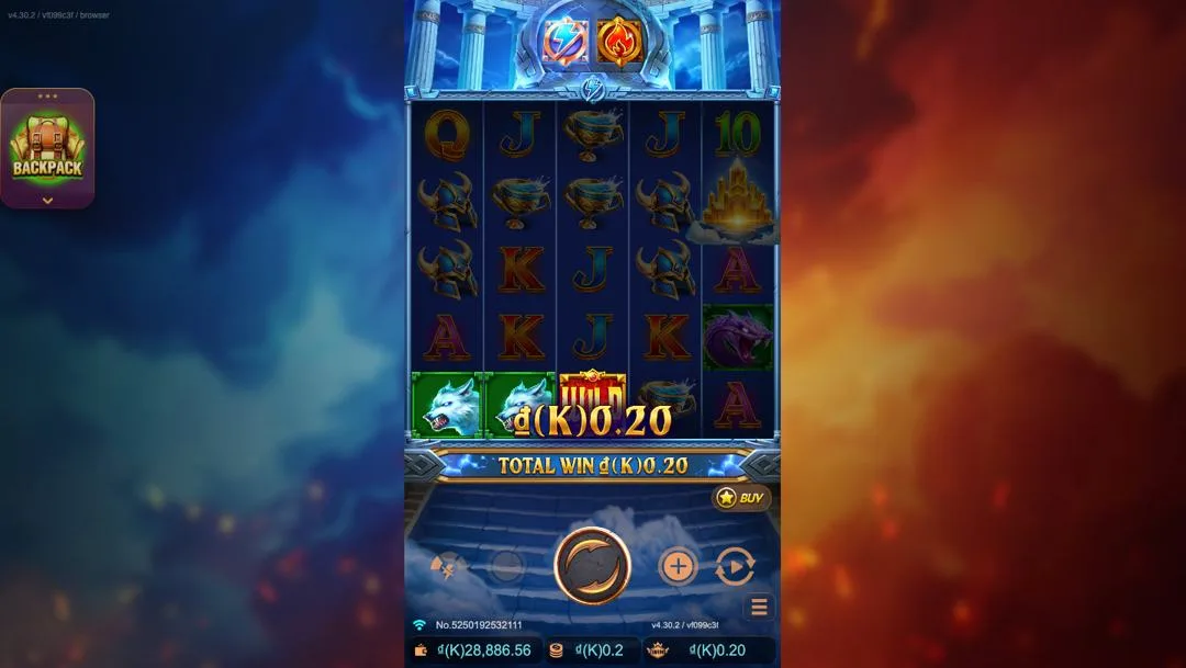 Ảnh giao diện chính game Ragnarok : Thor VS Loki (slot JDB) chơi tại LC79