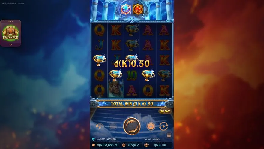 Ảnh màn hình gameplay game Ragnarok : Thor VS Loki (slot JDB) chơi tại Laucuagame